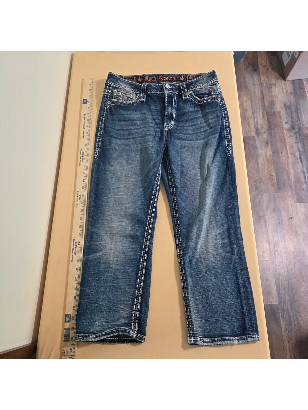 Rock Revival "Vien" Easy Crop women's Blue jeans 30